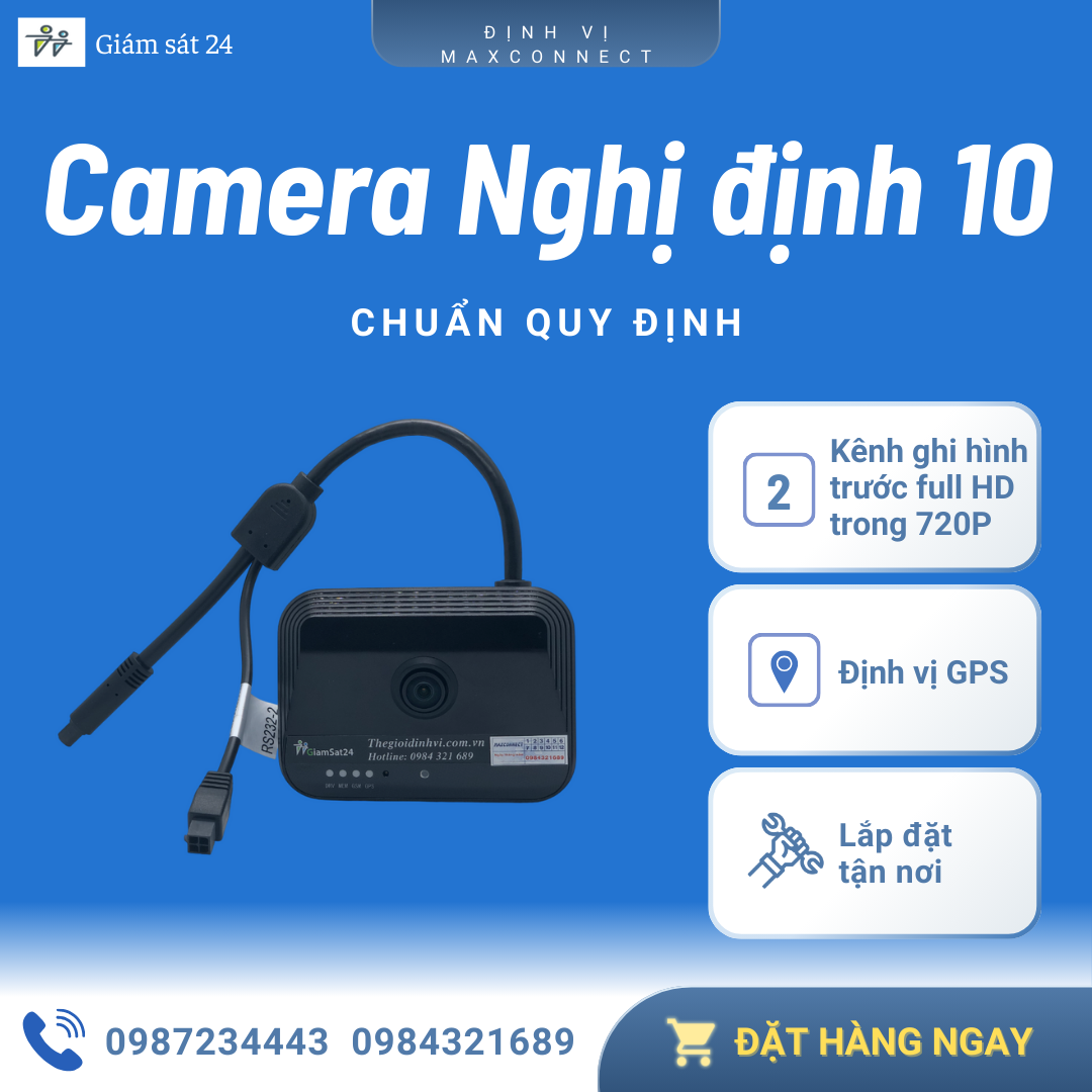 Camera ô tô TC500 hợp chuẩn - Chi tiết thiết bị định vị