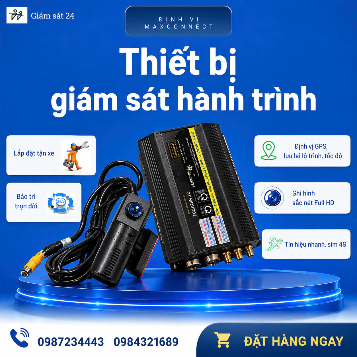 Camera Nghị định loại đầu ghi - Thiết bị định vị GPS Giamsat24